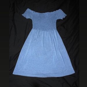 Blue 'off-the-shoulders' Dress/Blouse - M, fits S